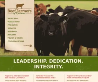 Ontariobeef.com(Beef Farmers of Ontario) Screenshot