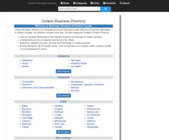 Ontariobusinessdir.com(Ontario Business Directory) Screenshot