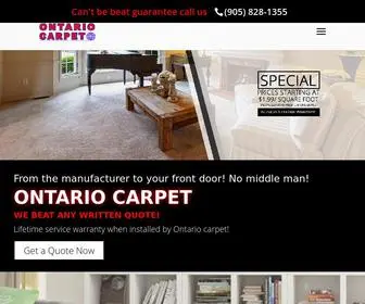 Ontariocarpet.net(Carpet Stores Oakville) Screenshot