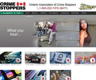 Ontariocrimestoppers.ca(Ontario Association of Crime Stoppers) Screenshot