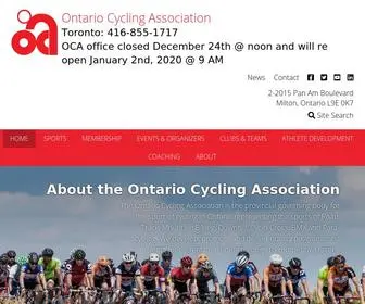Ontariocycling.org(Ontario Cycling Association) Screenshot