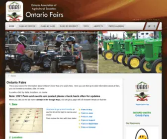 Ontariofairs.org(Full information on Ontario Fairs) Screenshot