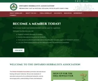 Ontarioherbalists.ca(Ontario Herbalists Association) Screenshot