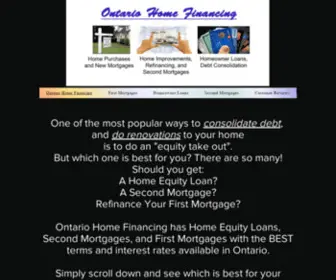 Ontariohomefinancing.com(Ontario Home Financing) Screenshot