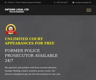 Ontariolegalcriminallawyer.com(Ontario Legal) Screenshot