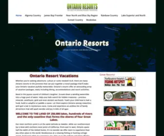 Ontarioresorts.net(Ontario Resorts) Screenshot