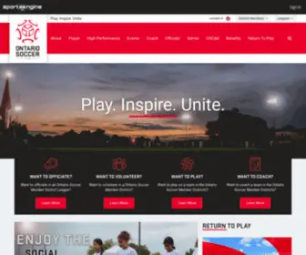 Ontariosoccer.ca(Ontario Soccer) Screenshot