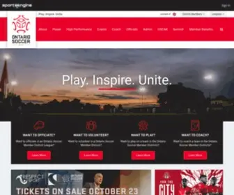 Ontariosoccer.net(Ontario Soccer) Screenshot