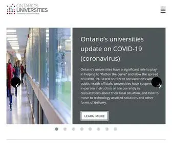 Ontariosuniversities.ca(Ontario's Universities) Screenshot