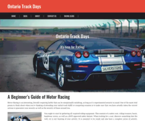 Ontariotrackdays.com(It's time for Racing) Screenshot
