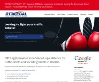 Ontariotraffictickets.com(OTT Legal) Screenshot