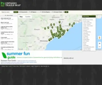 Ontariotrailsmap.com(Ontario Trails) Screenshot