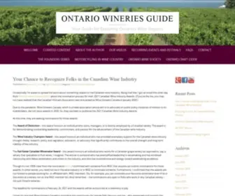 Ontariowineriesguide.com(Your Guide for Exploring Ontario's Wine Regions) Screenshot