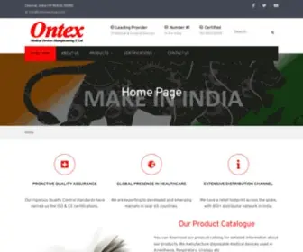 Ontexmedical.com(Ontex Medical Devices Manufacturing Pvt Ltd) Screenshot