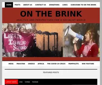 Onthebrink.online(Analysis and Perspectives for a Socialist World) Screenshot