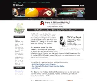 Onthecheese.com(OTC Billiards Christmas Gift Ideas And Pool Player Resources) Screenshot