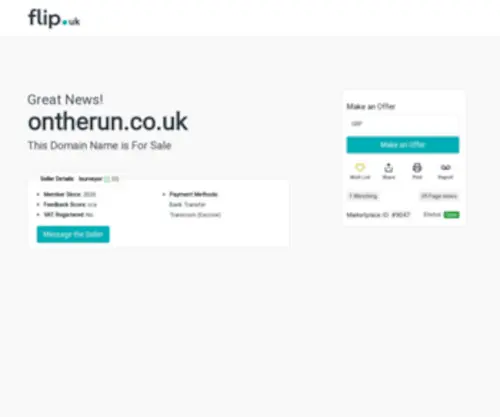 Ontherun.co.uk(Own this great domain name. Buy with confidence) Screenshot