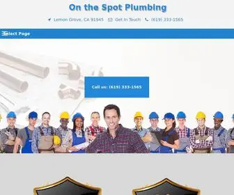 Onthespotplumbingca.com(On the Spot Plumbing) Screenshot