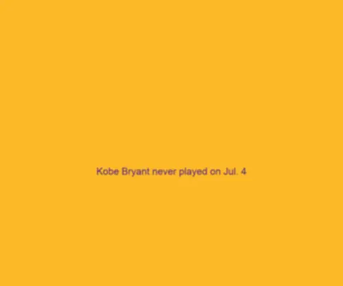 Onthisdaykobe.com(On This Day Kobe) Screenshot