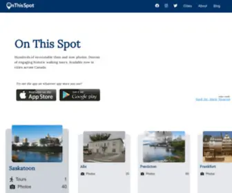 Onthisspot.ca(On This Spot app takes people on guided walking tours through the history) Screenshot