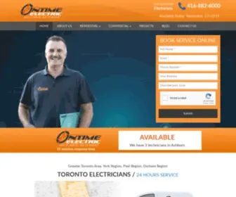 Ontime-Electric.ca(Ontime Electric) Screenshot