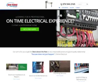 Ontimeelectrical.co.za(Electrical Repairs Capetown) Screenshot