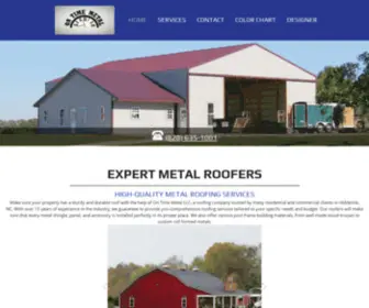 Ontimemetal.com(Roofing Company) Screenshot