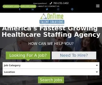 Ontimetalent.com(On Time Talent Solutions) Screenshot