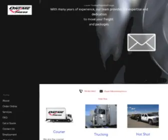 Ontimexpress.ca(Ontime Express) Screenshot