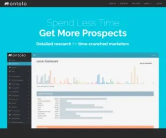 Ontolo.com(Prospecting Tools for Link Building) Screenshot