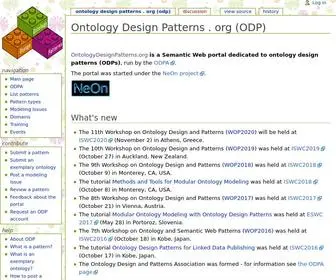 Ontologydesignpatterns.org(Org (ODP)) Screenshot