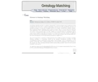 Ontologymatching.org(Ontology Matching) Screenshot