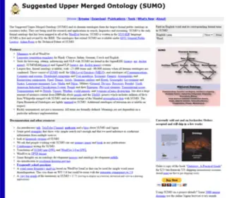 Ontologyportal.org(The Suggested Upper Merged Ontology (SUMO)) Screenshot