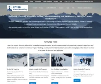 Ontopmountaineering.com(OnTop Mountain Guides) Screenshot