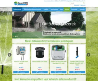 Ontozorendszerek.com(Öntözőrendszer webáruház és szaküzlet) Screenshot