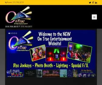 Ontracentertainment.com(DJ, Lighting, Staging, Special FX, Photo Booth) Screenshot