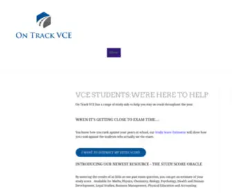 OntrackvCe.com.au(On Track VCE) Screenshot