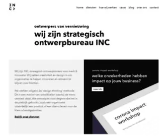 Ontwerpbureauinc.nl(INC strategisch ontwerpbureau) Screenshot