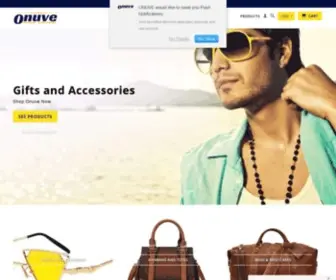 Onuve.com(Handbags, Fashion Accessories, Sunglasses, Gifts, Novelty) Screenshot