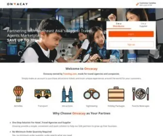 Onvacay.com(Worldwide Travel B2B Platform) Screenshot