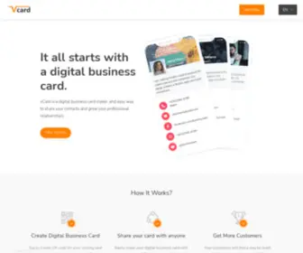 OnvCard.com(VCard Digital Business Card) Screenshot