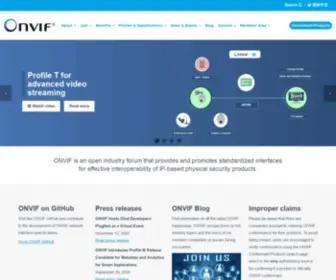Onvif.org(Home) Screenshot