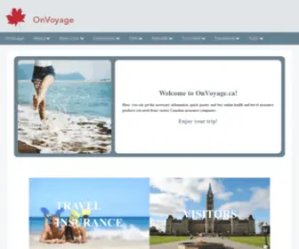 Onvoyage.ca(Travel Insurance Quotes) Screenshot