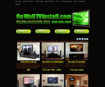 Onwalltvinstall.com(Home Theater Installation) Screenshot