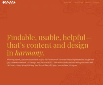 Onwardand.co(A content strategy and design consultancy) Screenshot