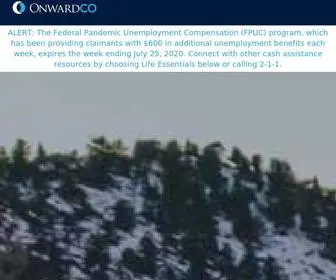 Onwardco.org(One-stop resource for the people of Colorado impacted by job loss during the COVID) Screenshot