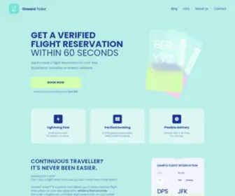 Onwardticket.com(Onward Ticket) Screenshot