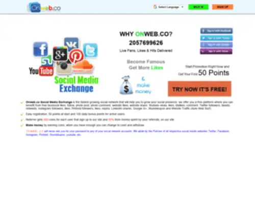 Onweb.co(Default page) Screenshot