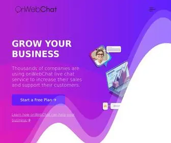 Onwebchat.com(Live Chat & AI Chatbot Software for websites) Screenshot