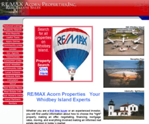 Onwhidbey.com(Acorn Properties) Screenshot